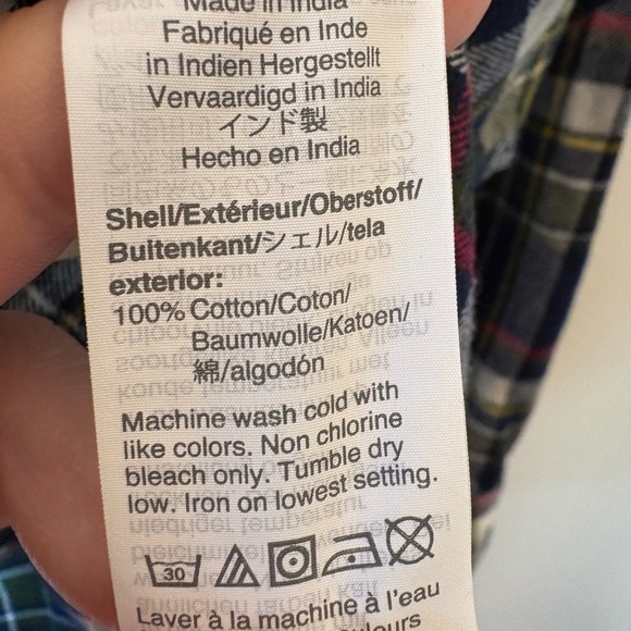 J. Crew Classic 100% Cotton Flannel Plaid Long Sleeve Button Down Size Medium - Picture 6 of 8